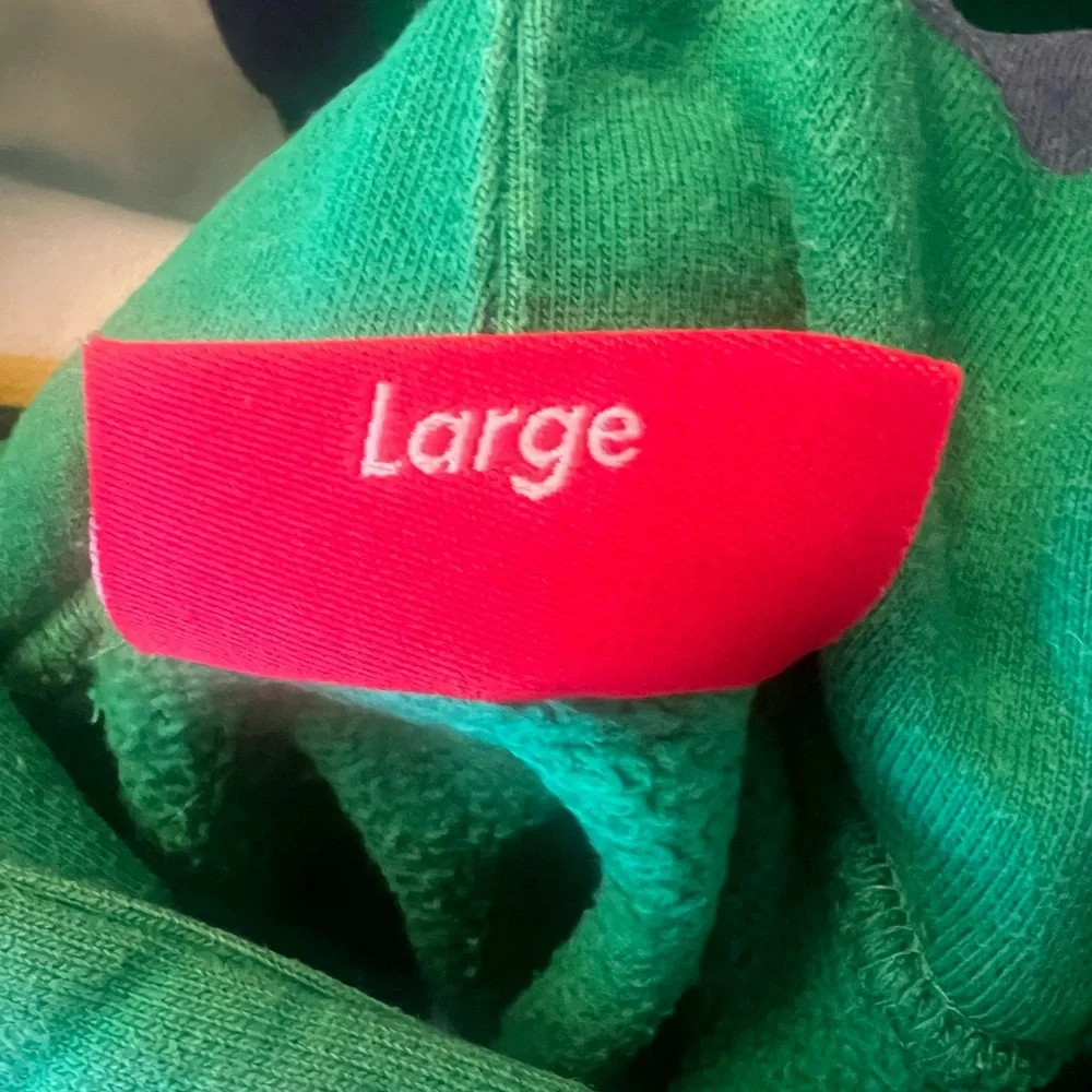 Supreme Green, White & Navy Striped Hooded Sweatshirt - Picture 5 of 10